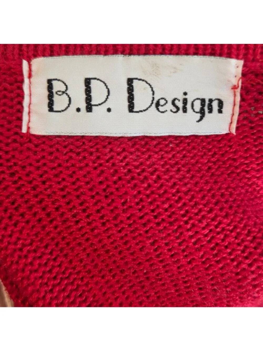 B.P. Design Christmas Cardigan Snowman Holiday Sweater Red S - Picture 7 of 9